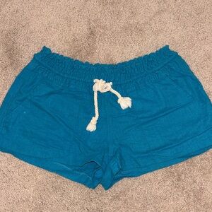 Roxy Teal High Waist Women's Shorts